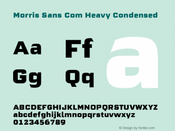 Morris Sans Com Heavy Condensed Version 1.01图片样张