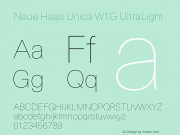 Neue Haas Unica W1G UltraLight Version 1.00图片样张