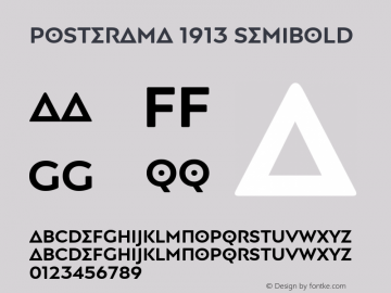 Posterama 1913 SemiBold Version 1.00图片样张