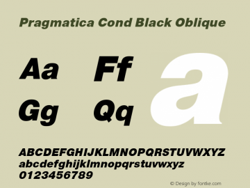 Pragmatica Cond Black Obl Version 2.000图片样张