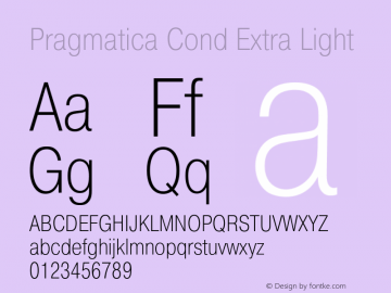 Pragmatica Cond Extra Light Version 2.000图片样张