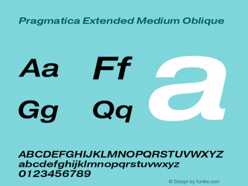 Pragmatica Extended Medium Obl Version 2.000图片样张