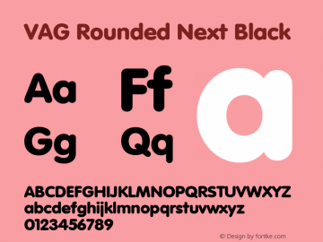VAG Rounded Next Black Version 1.00, build 24, s3图片样张