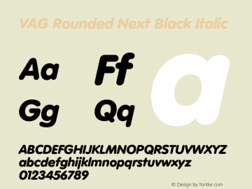 VAG Rounded Next Black It Version 1.00, build 24, s3图片样张