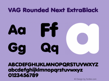 VAG Rounded Next ExtraBlack Version 1.00, build 24, s3图片样张