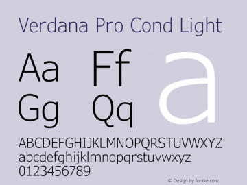 VerdanaPro-CondLight Version 6.010图片样张