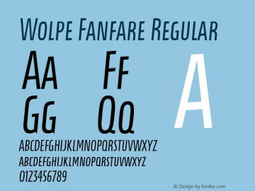 Wolpe Fanfare Regular Version 1.00, build 3, g2.4.2 b1005, s3图片样张
