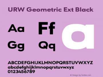 URW Geometric Ext Black Version 1.00图片样张