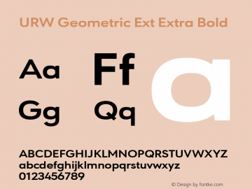 URW Geometric Ext Extra Bold Version 1.00图片样张