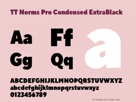 TT Norms Pro Condensed ExtraBlack Version 3.000.12072021图片样张