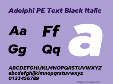 Adelphi PE Text Black Italic Version 1.000 | w-rip DC20191030图片样张