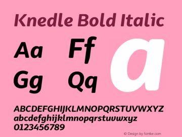 Knedle Bold Italic Version 0.201;FEAKit 1.0图片样张