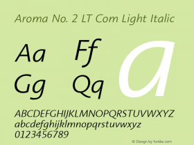 Aroma No. 2 LT Com Light Italic Version 2.00图片样张