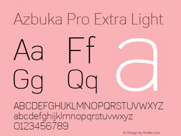 Azbuka Pro Extra Light Version 1.000图片样张