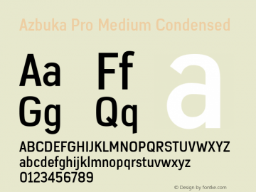 Azbuka Pro Medium Condensed Version 1.000图片样张