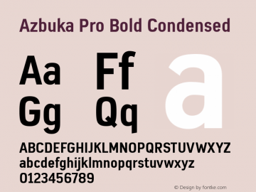 Azbuka Pro Bold Condensed Version 1.000图片样张