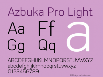 Azbuka Pro Light Version 1.000图片样张