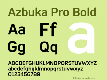 Azbuka Pro Bold Version 1.000图片样张