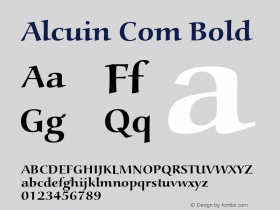 Alcuin Com Bold Version 1.01图片样张