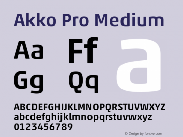 Akko Pro Medium Version 1.00图片样张