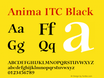 Anima ITC Black Version 1.00图片样张