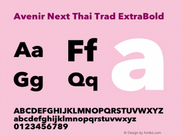 Avenir Next Thai Trad ExtraBold Version 2.00图片样张