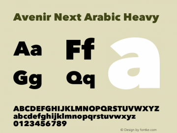 Avenir Next Arabic Heavy Version 1.00图片样张