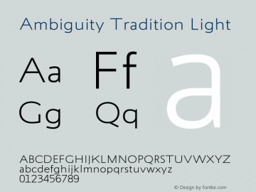 Ambiguity Tradition Light Version 1.00, build 11, s3图片样张