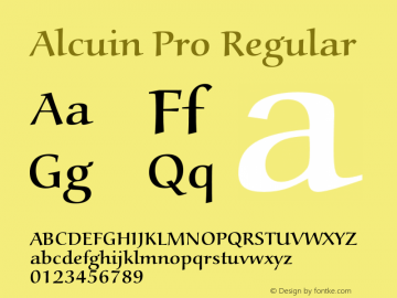 AlcuinPro-Regular Version 1.00图片样张