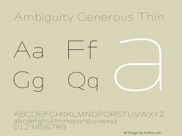 Ambiguity Generous Thin Version 1.00, build 11, s3图片样张