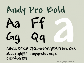 AndyPro-Bold Version 1.00; 2007图片样张