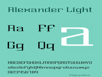 Alexander Light Version 1.00图片样张