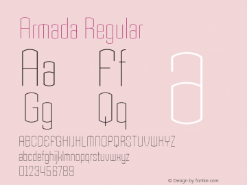 Armada Regular Version 001.000 Font Sample