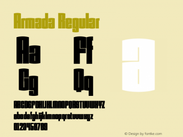 Armada Regular Version 001.000 Font Sample