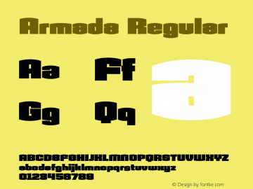 Armada Regular Version 001.000 Font Sample