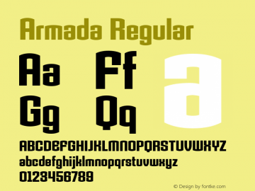 Armada Regular Version 001.000 Font Sample