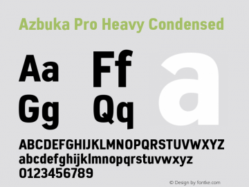 AzbukaPro-HeavyCondensed Version 1.000图片样张