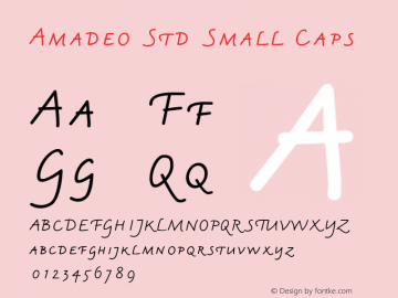 AmadeoStd-Smallcaps Version 1.011;PS 001.000;Core 1.0.38;makeotf.lib1.6.5960图片样张
