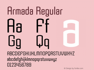 Armada Regular Version 001.000 Font Sample