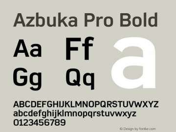 AzbukaPro-Bold Version 1.000图片样张