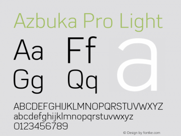 AzbukaPro-Light Version 1.000图片样张