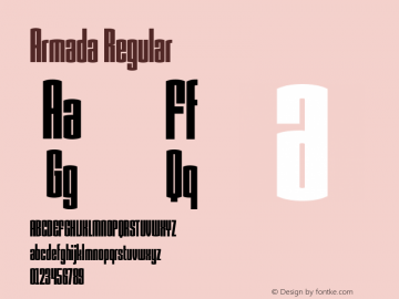 Armada Regular Version 001.000 Font Sample