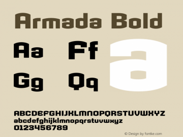 Armada Bold 001.000 Font Sample