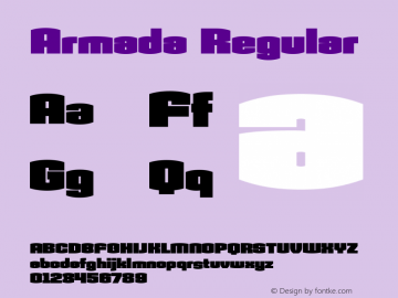 Armada Regular 001.000 Font Sample