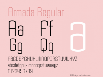 Armada Regular 001.000 Font Sample