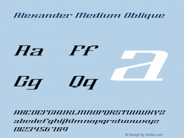 Alexander Medium Oblique Version 1.00图片样张