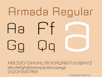 Armada Regular 001.000 Font Sample