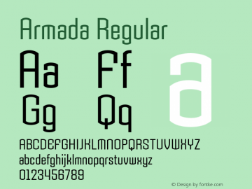 Armada Regular 001.000 Font Sample