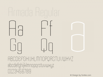 Armada Regular 001.000 Font Sample