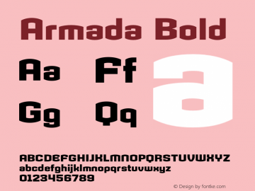 Armada Bold 001.000 Font Sample